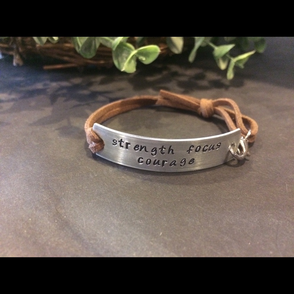 Hand stamped boutique bracelet